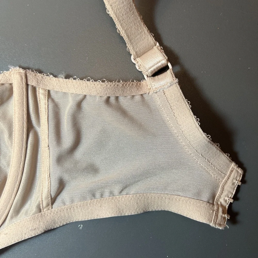 Panache Jasmine 36HH  Nude Balconette Underwire Semi Sheer Bra 6951‎